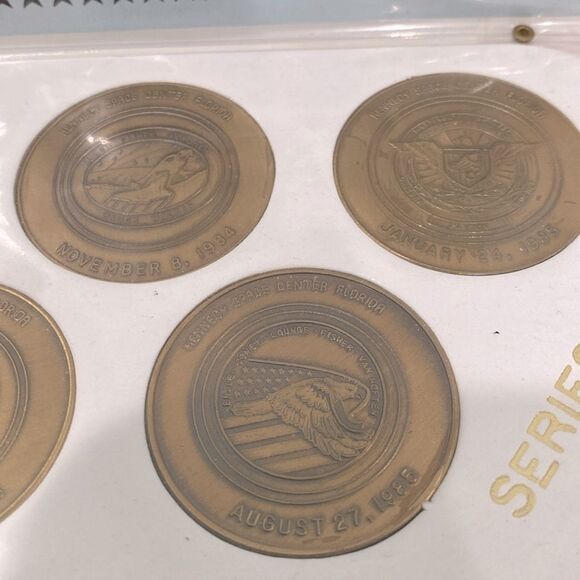 Discovery Series Antiqued 6 Solid Bronze Coins NASA Space Shuttle - Picture 7 of 9